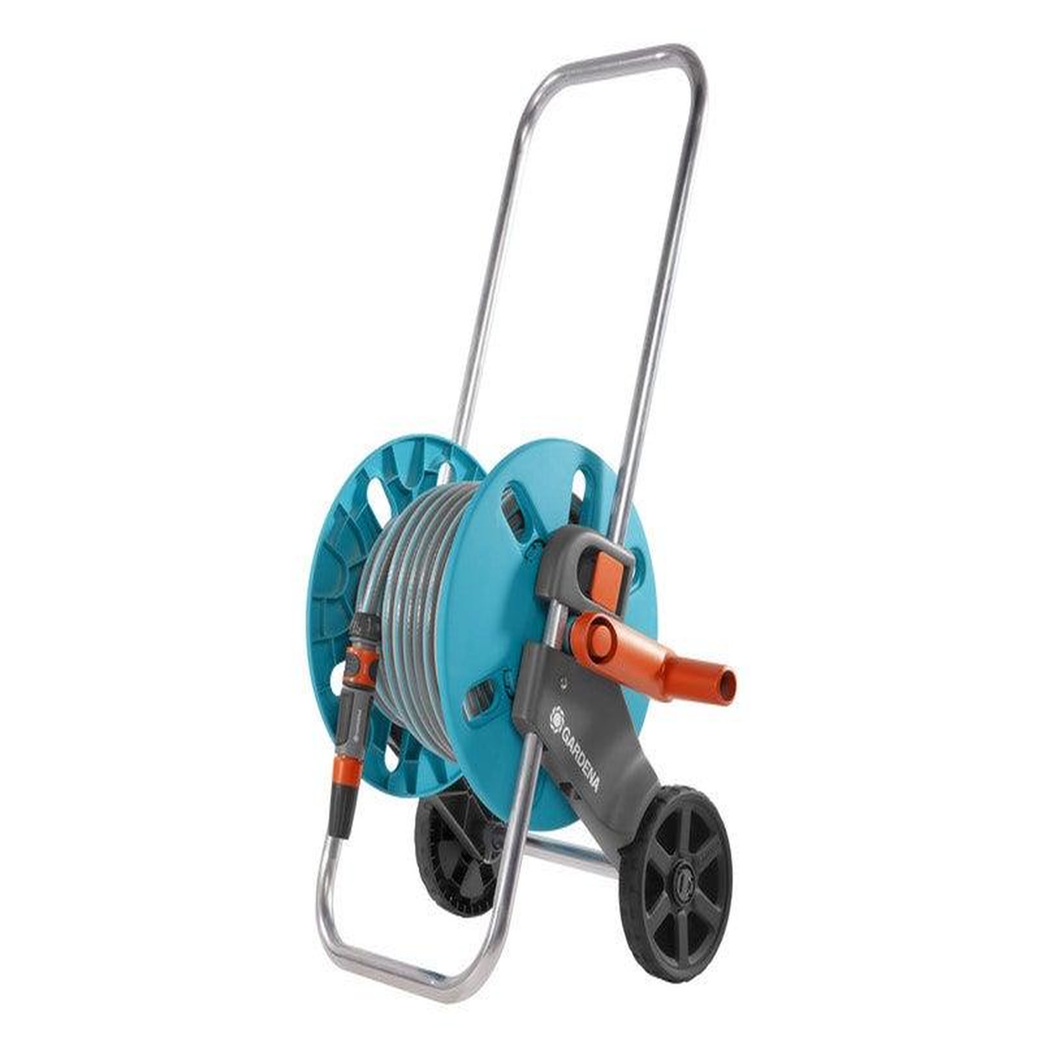 Gardena Dévidoir de jardin sur roues – Aquaroll S – 33 m tuyau Ø 13 mm – Poignée télescopique