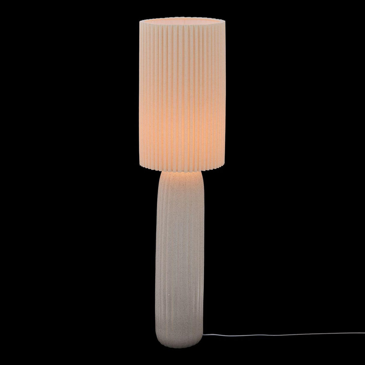 ATMOSPHERA Lampadaire cylindrique en grès KENAN - Beige