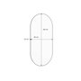 Voir la diapositive 5 : SWEEEK Miroir ovale aluminium 60 x 120 x 1.6 cm noir - Ashley