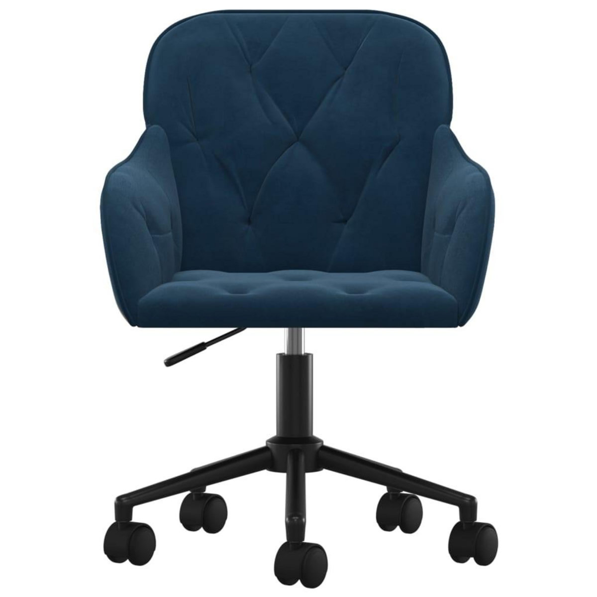 VIDAXL Chaise pivotante de bureau Bleu Velours