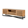 Voir la diapositive 1 : LISA DESIGN Medellin - meuble tv - bois et noir - 2 portes, 1 tiroir et 1 niche - 200 cm