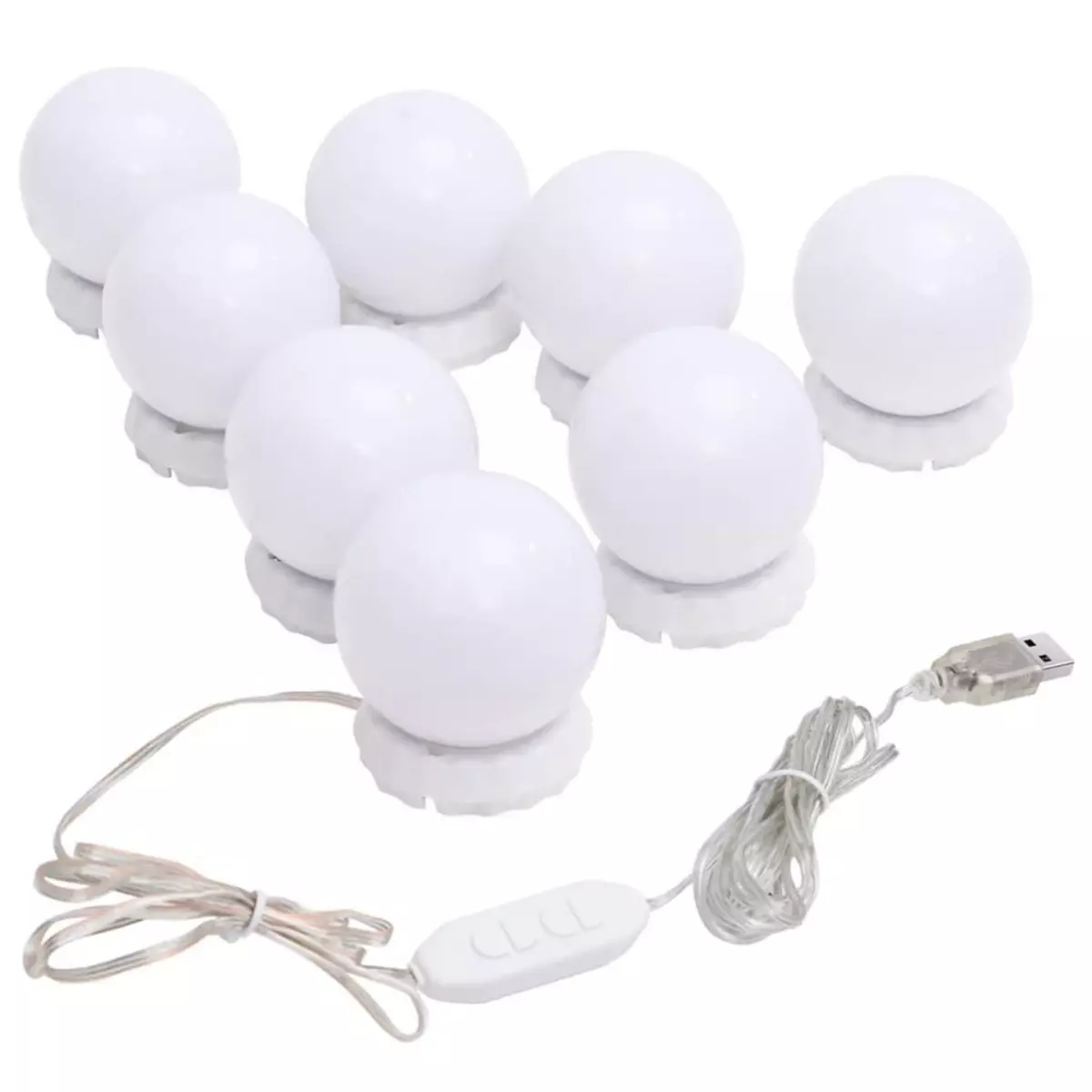 VIDAXL Lampe de miroir avec 8 ampoules LED Blanc chaud et blanc froid