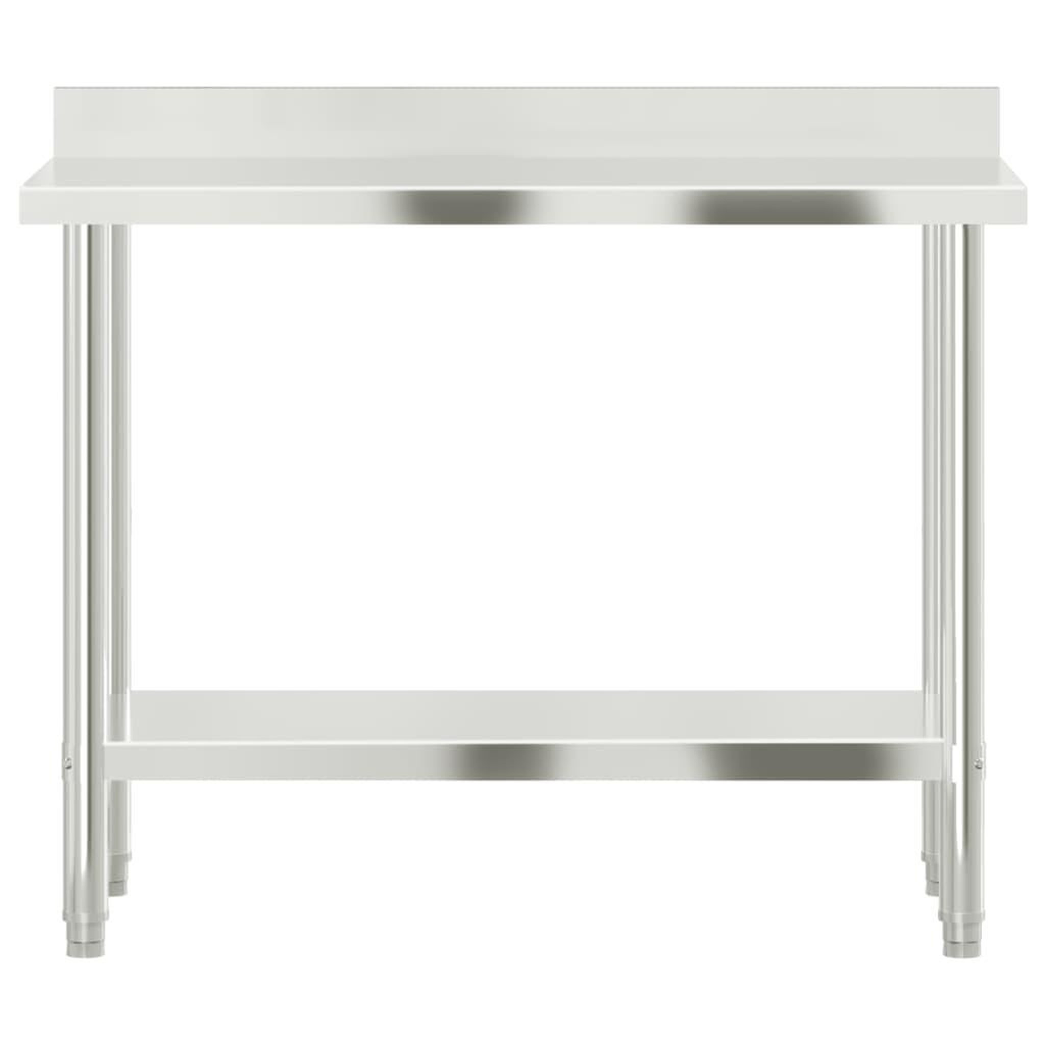 Voir la diapositive 5 : VIDAXL Table de travail de cuisine avec dosseret 110x55x93 cm inox
