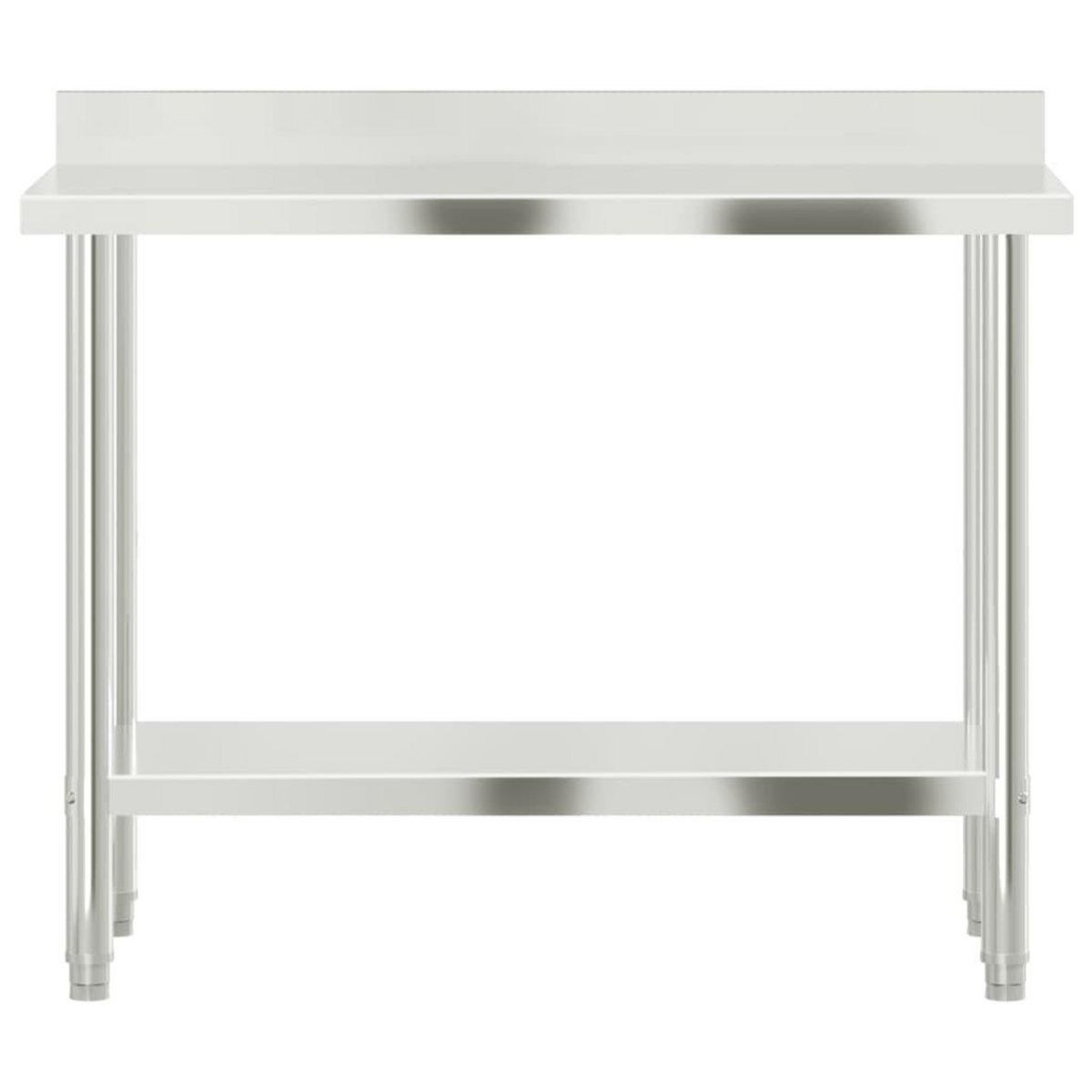VIDAXL Table de travail de cuisine avec dosseret 110x55x93 cm inox