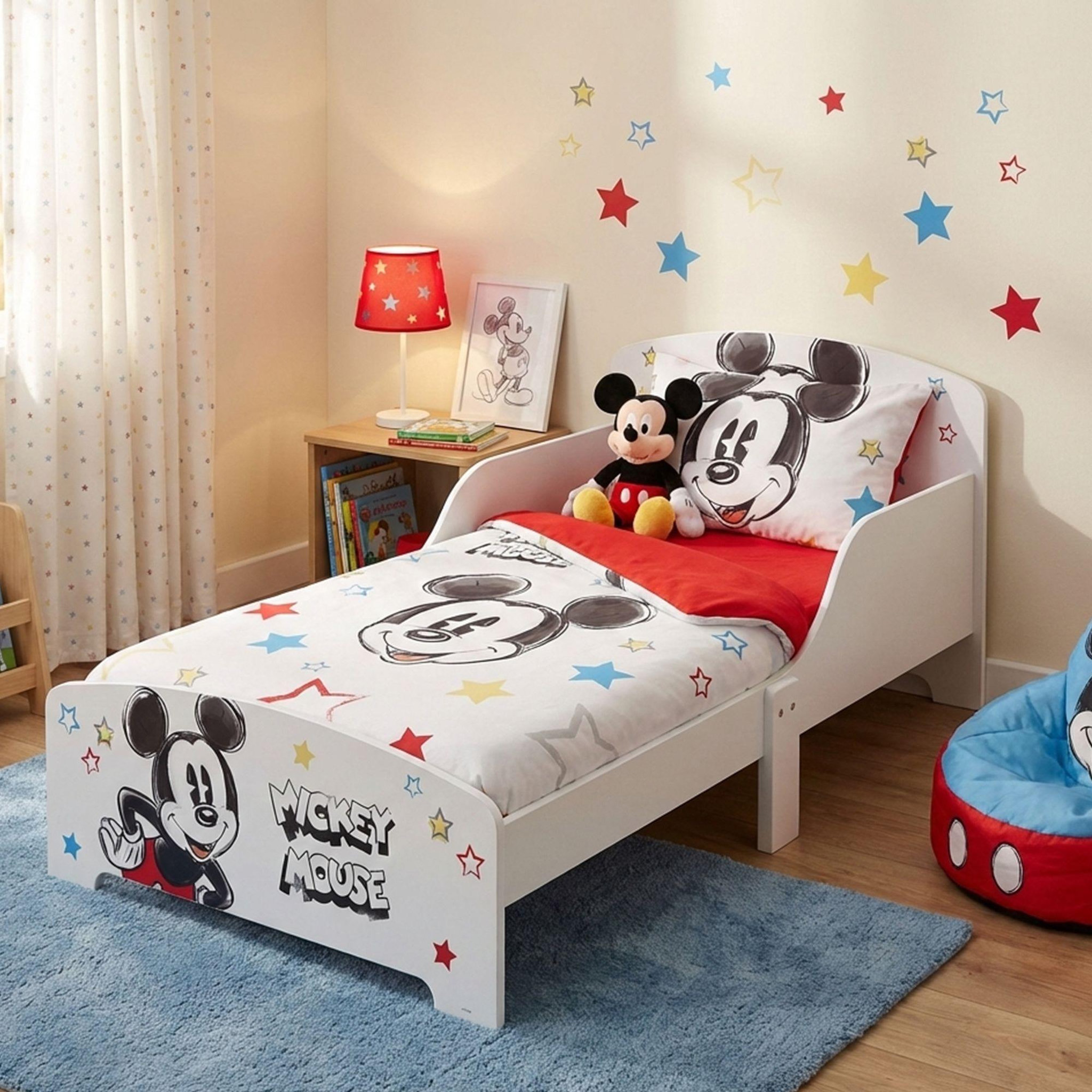 Voir la diapositive 2 : DISNEY Lit enfant mickey 70x140 cm - mdf blanc