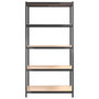 Voir la diapositive 5 : VIDAXL Etageres a 5 niveaux 4pcs Anthracite Acier et bois d'ingenierie