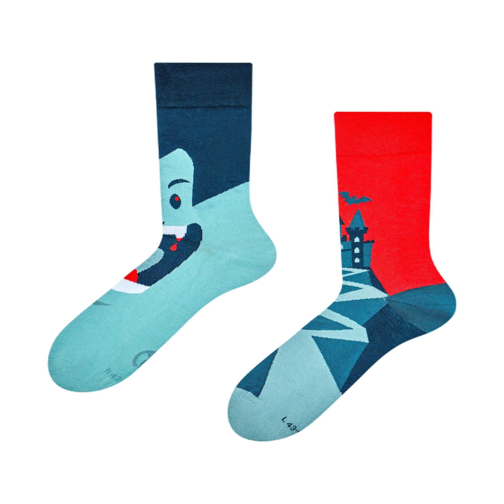 DEDOLES Chaussettes Château de Dracula. Coloris disponibles : Multicolore