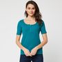 Voir la diapositive 2 : INEXTENSO T-shirt turquoise femme