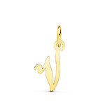 L'ATELIER D'AZUR Pendentif Lettre  V  Or 750 Jaune - Chaine Offerte