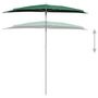 Voir la diapositive 4 : VIDAXL Demi-parasol de jardin avec mat 180x90 cm vert
