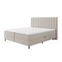 Voir la diapositive 5 : BEST MOBILIER Maria - lit boxspring - 160x200 - en velours - coffres et surmatelas inclus