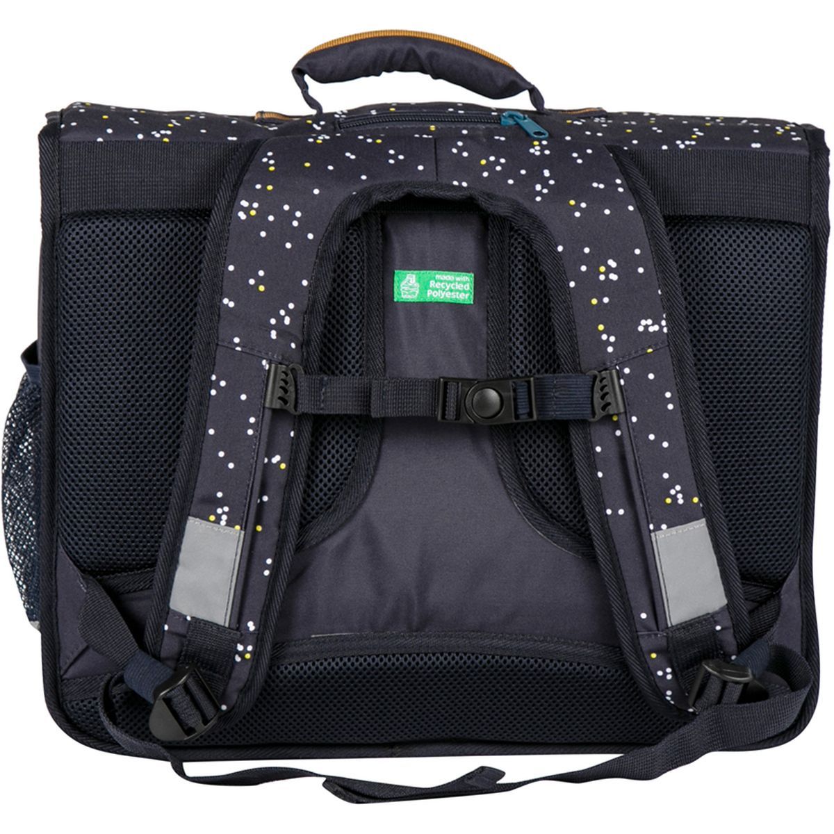 AUCHAN Cartable 41 cm CM1/CM2 noir Simply Dots