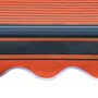 VIDAXL Auvent manuel retractable avec LED 400x300 cm Orange et marron