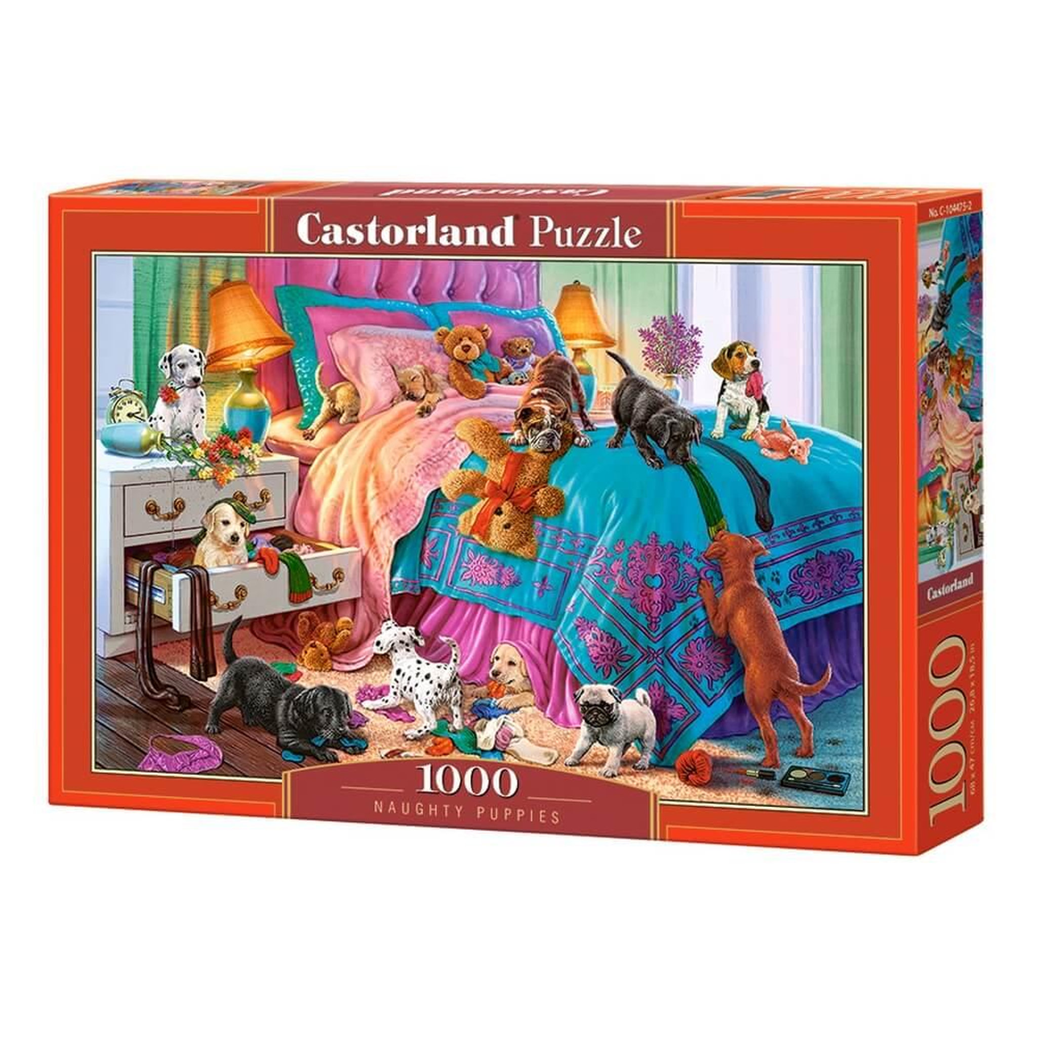 Voir la diapositive 2 : Castorland Puzzle 1000 pièces : Les chiots malicieux