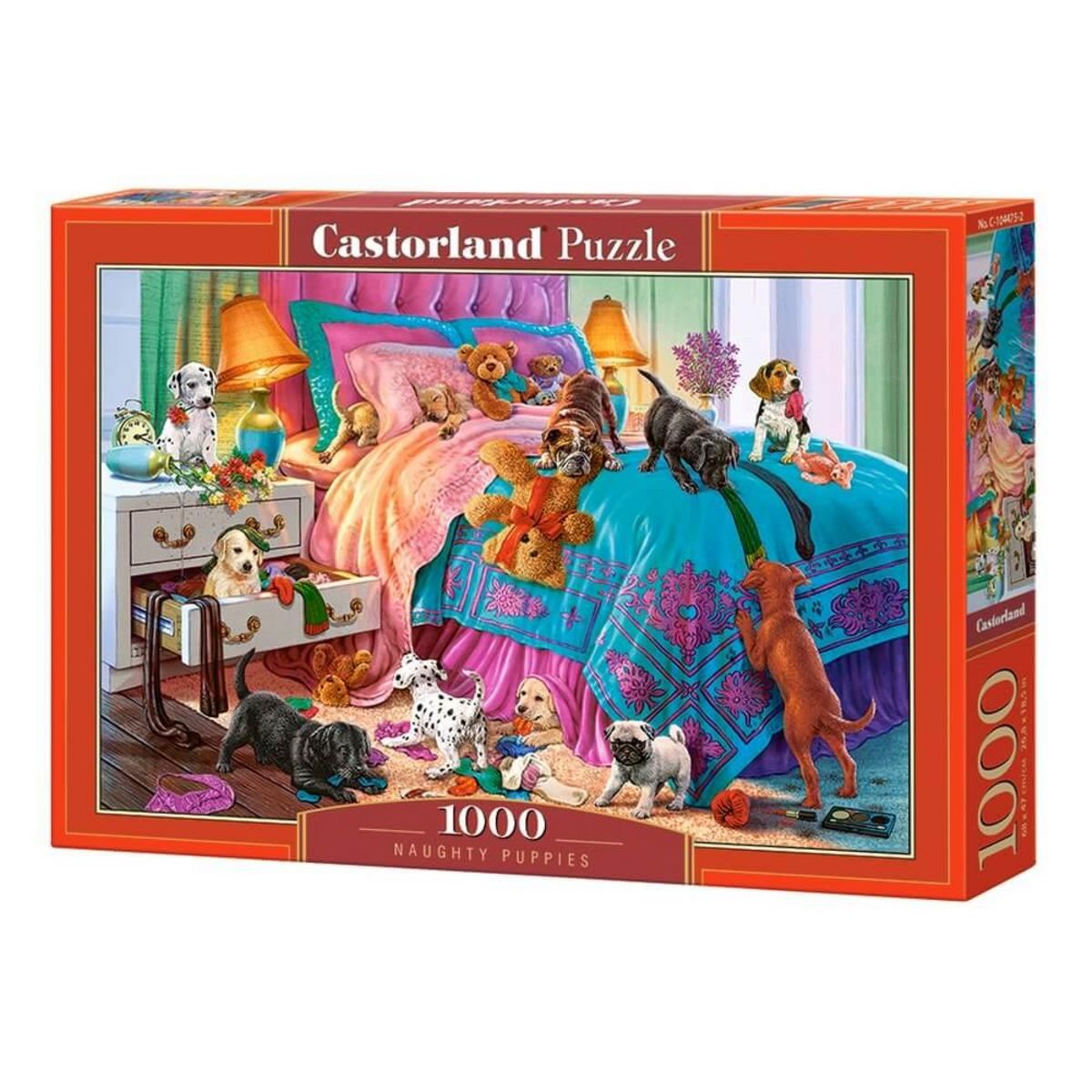 Castorland Puzzle 1000 pièces : Les chiots malicieux