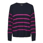 Pieces Pull Marine/ Femme Pieces Sia. Coloris disponibles : Rose