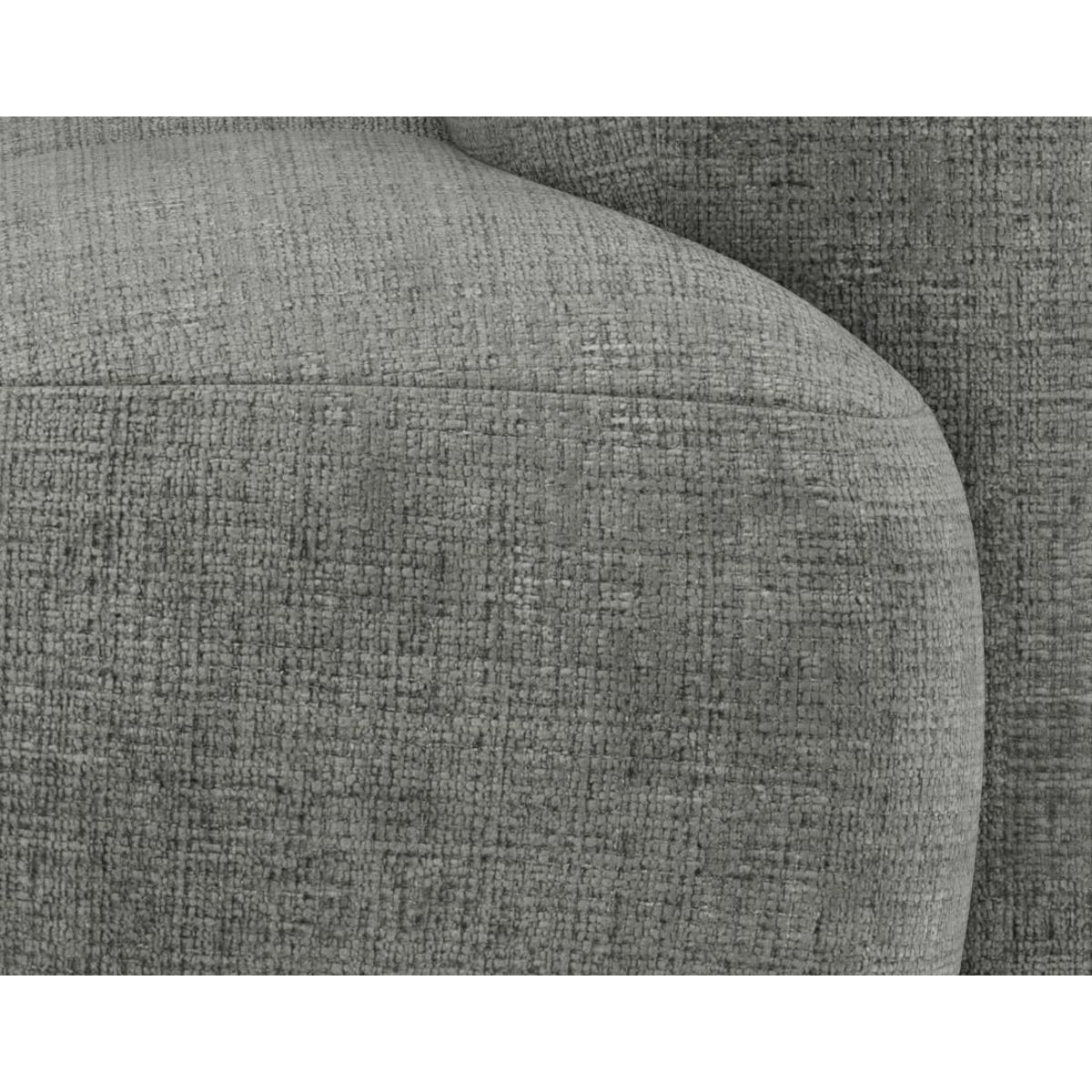 LISA DESIGN Grace - module d'assise droit en velours texturé