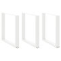 Voir la diapositive 1 : VIDAXL Pieds de table basse forme de U 3 pcs blanc 80x(72-73) cm acier