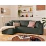 Voir la diapositive 5 : BEST MOBILIER Housse en velours pour canapé déhoussable topaze