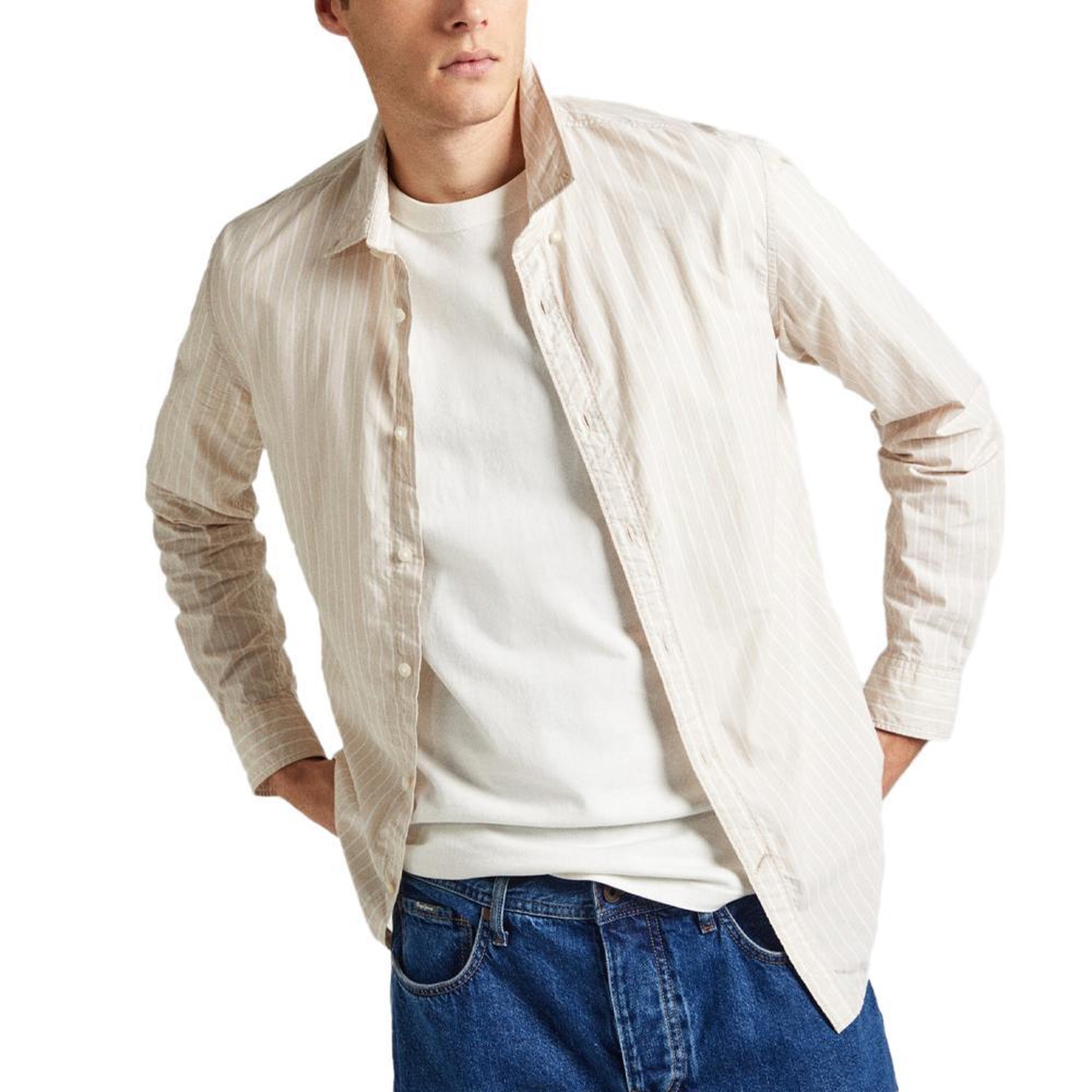 Pepe Jeans Chemise /Blanche Homme Pepe jeans Peter. Coloris disponibles : Beige