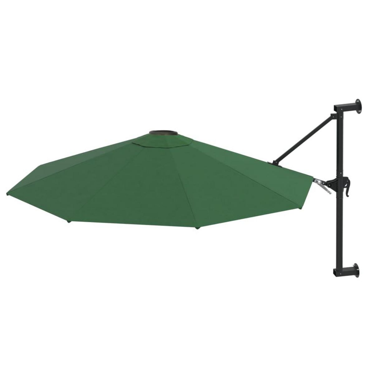 VIDAXL Parasol mural avec mat metallique 300 cm Vert
