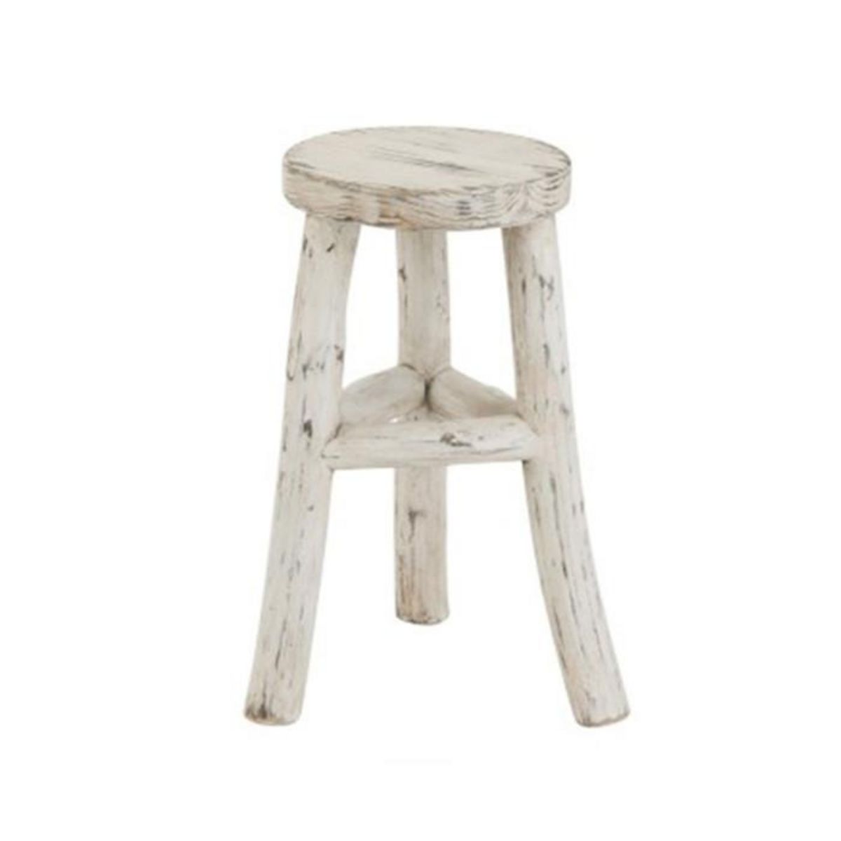 Paris Prix Tabouret Rond en Bois  Menor  50cm Blanc