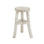 Voir la diapositive 2 : Paris Prix Tabouret Rond en Bois  Menor  50cm Blanc
