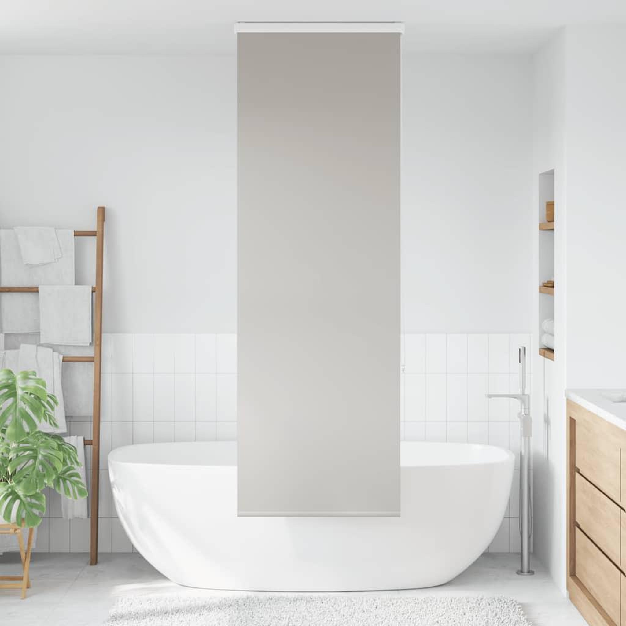 Voir la diapositive 2 : VIDAXL Store enrouleur de douche avec cassette largeur du tissu 56 cm