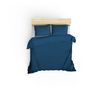 Voir la diapositive 2 : GENERIQUE Parure de lit - 129CTN63907 - 1 housse de couette 220 x 240 cm + 2 taies d'oreiller 60 x 60 cm - Satiné 100% coton - Bleu