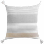 Paris Prix Coussin Déco à Pompons  Iliade  60x60cm Gris