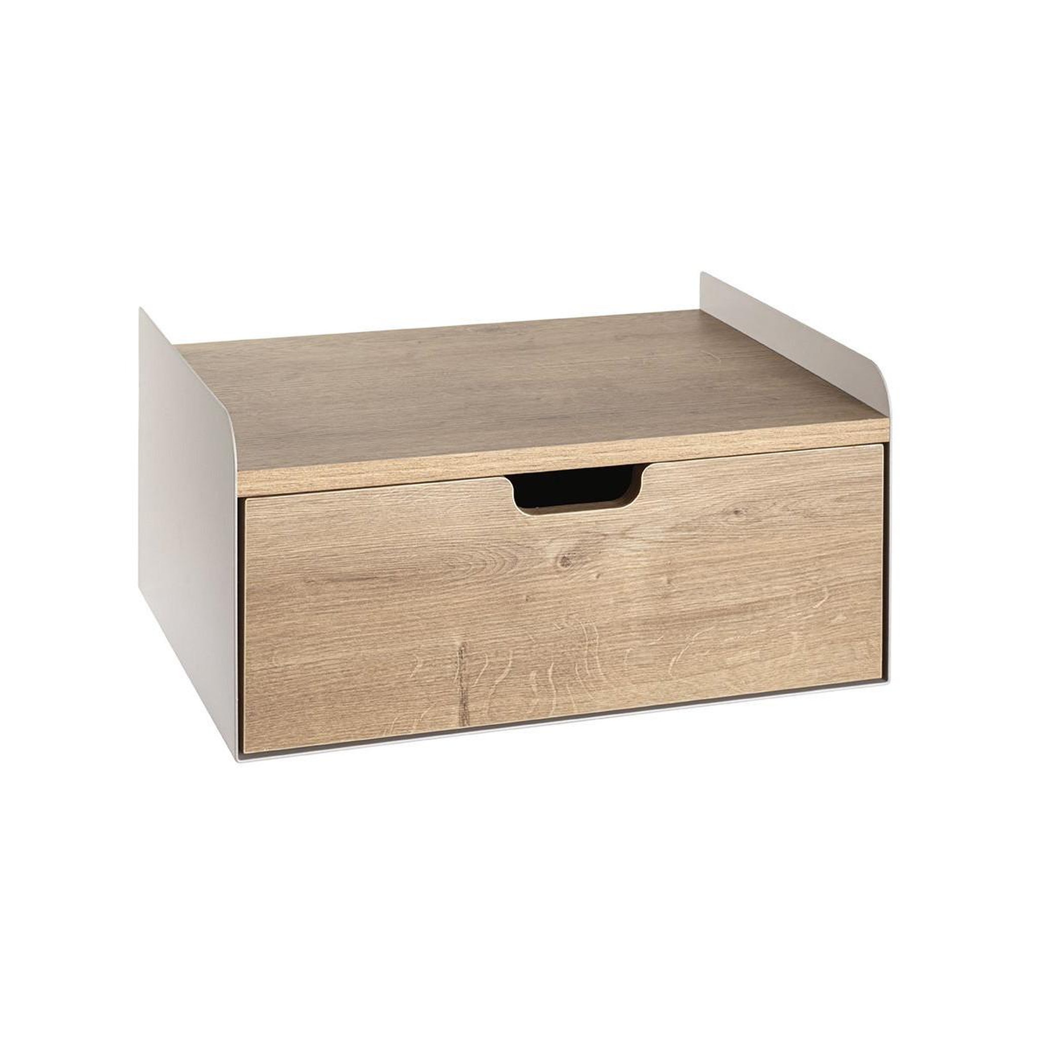 Paris Prix Étagère murale avec tiroir  korfu  40cm beige & chêne