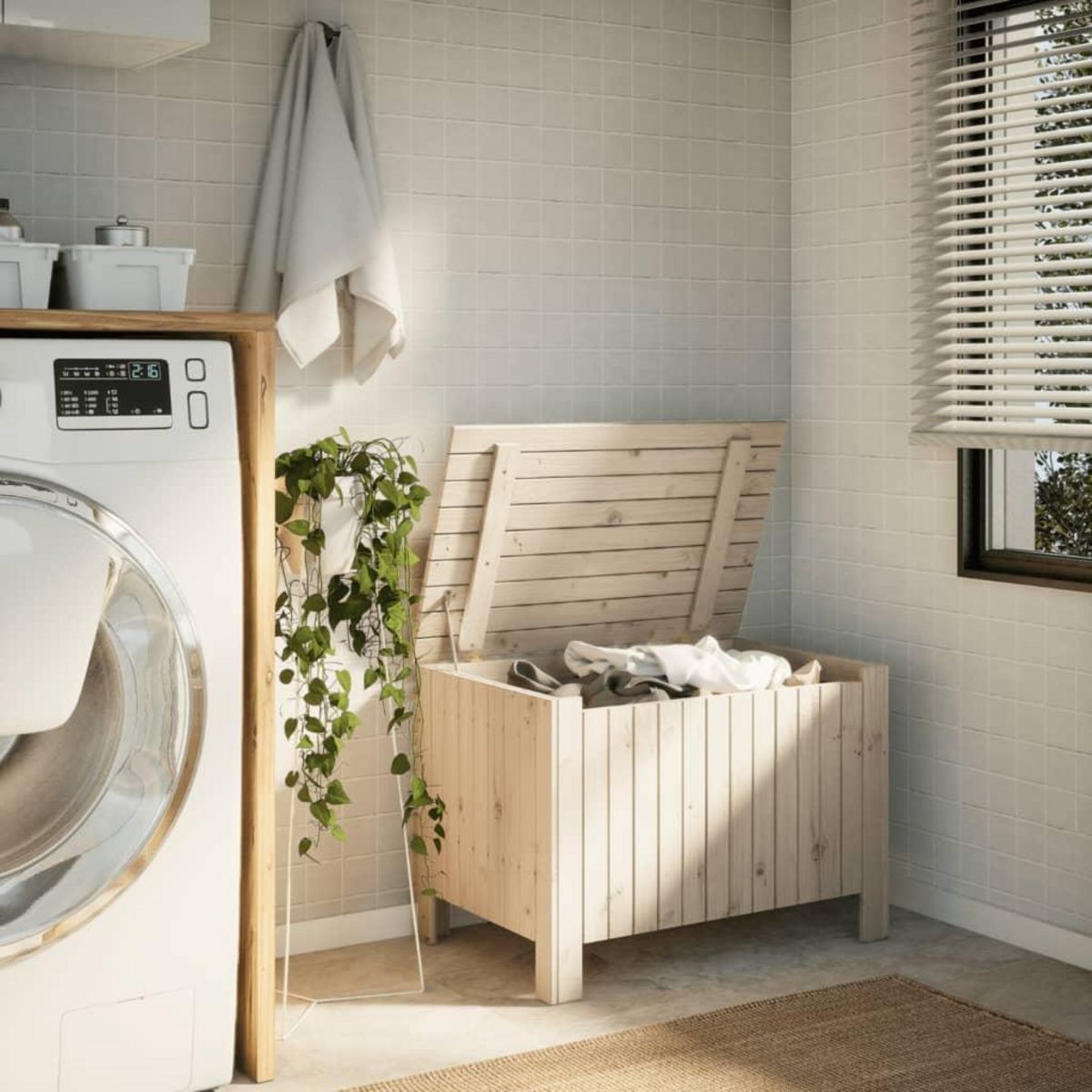 VIDAXL Boîte de rangement avec couvercle RANA bois massif de pin