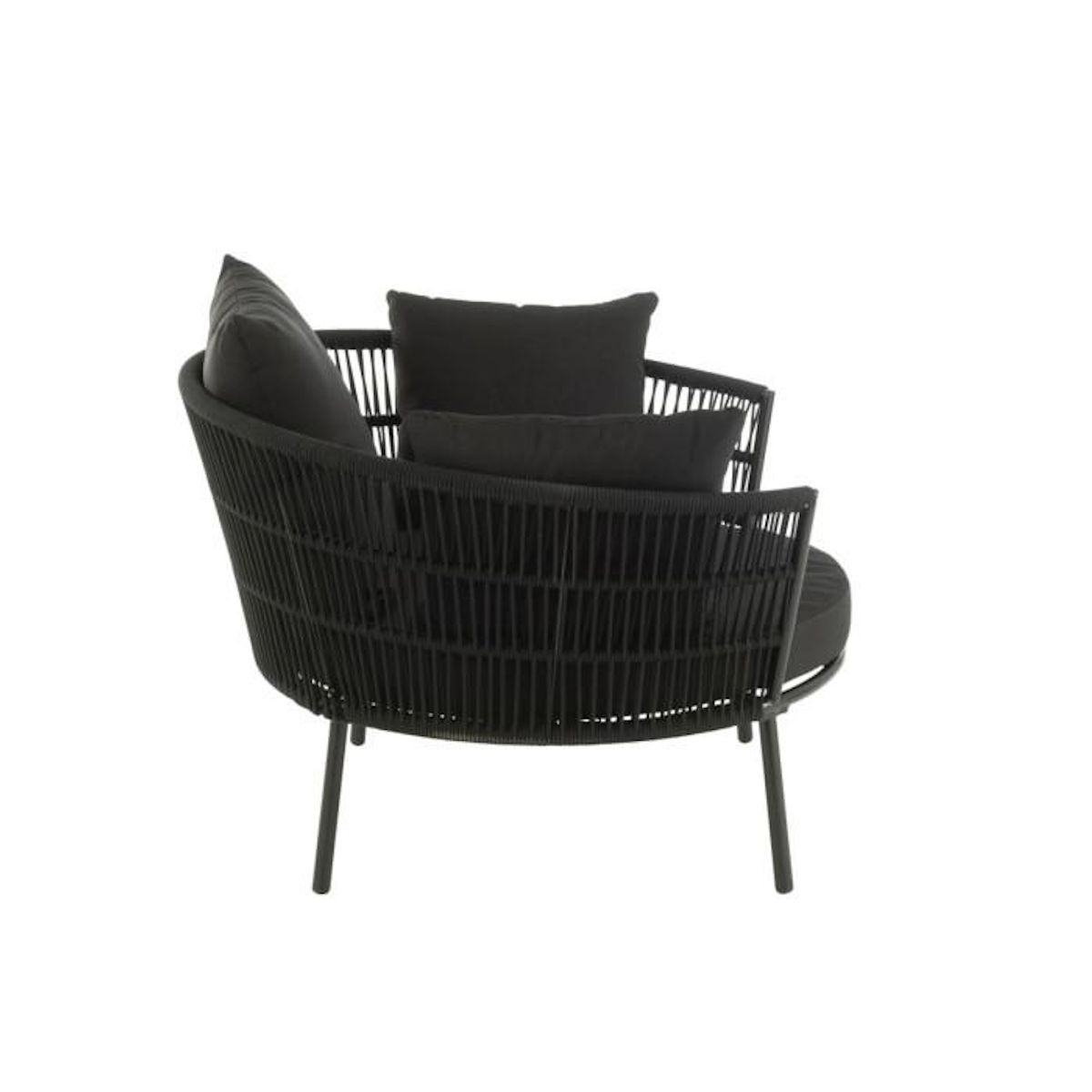 Paris Prix Fauteuil de Jardin  Poa  118cm Noir