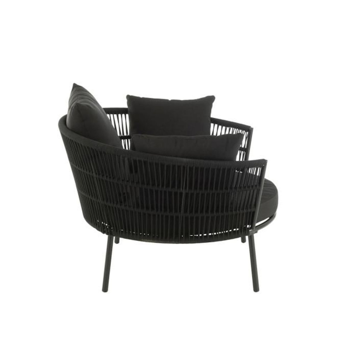 Paris Prix Fauteuil de Jardin  Poa  118cm Noir