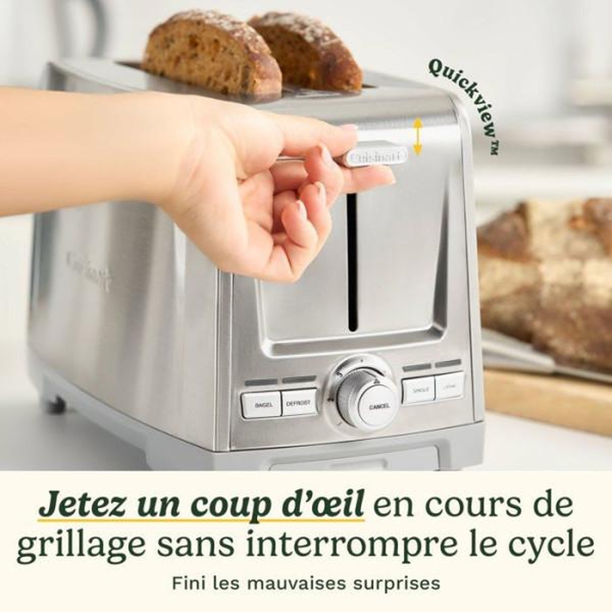 Voir la diapositive 3 : Cuisinart Grille Pain - Toaster Electrique  - CUISINART - Core Collection - 2 tranches - Fentes extra larges - Inox