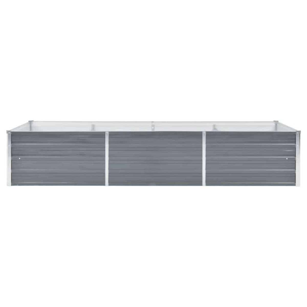 VIDAXL Lit sureleve de jardin Acier galvanise 240x80x45 cm Gris