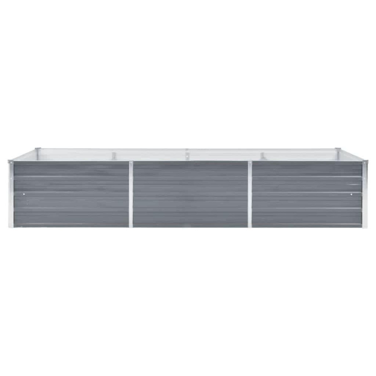 VIDAXL Lit sureleve de jardin Acier galvanise 240x80x45 cm Gris