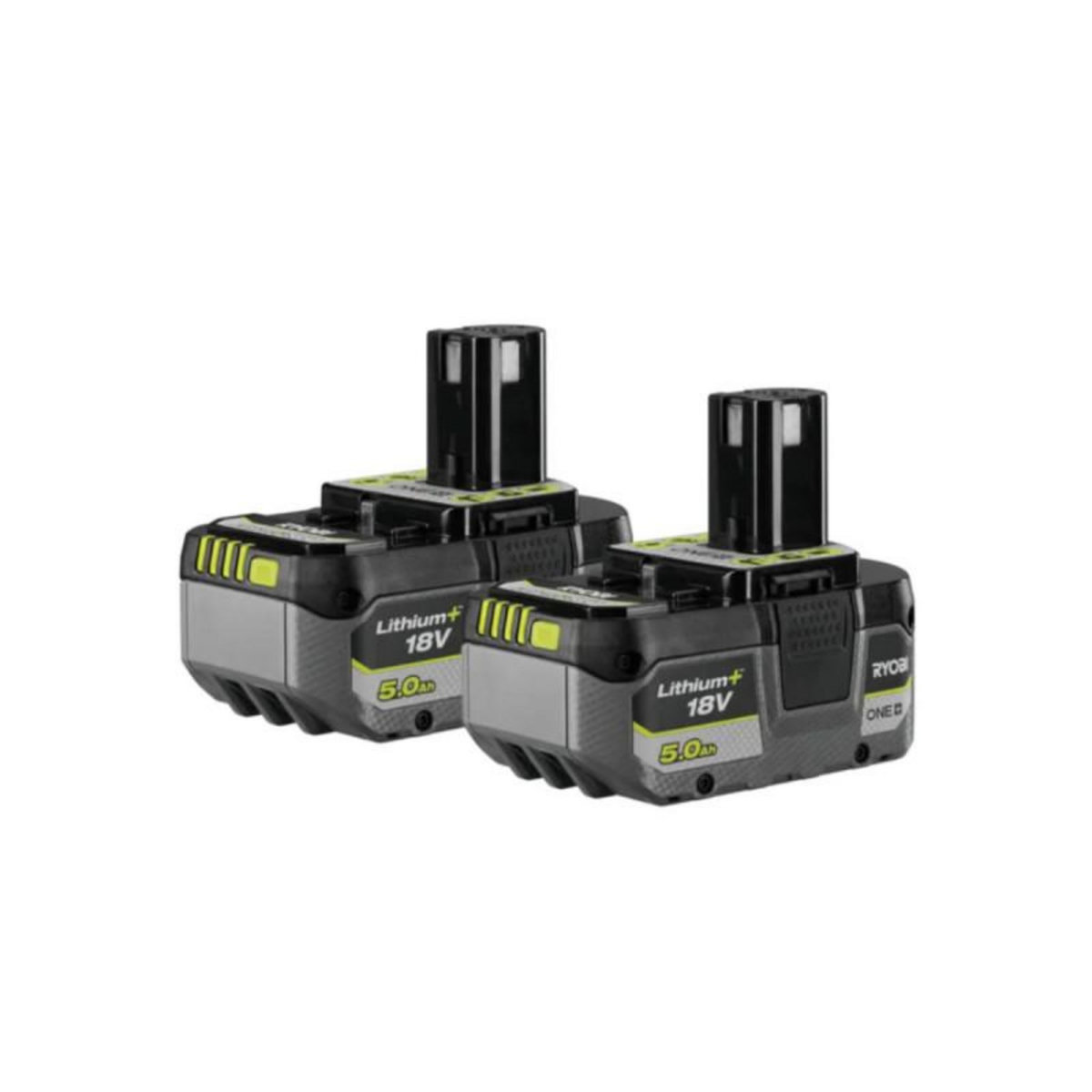 Ryobi Lot de 2 batteries RYOBI 18V One+ 5.0Ah Lithium-ion RB18LL50