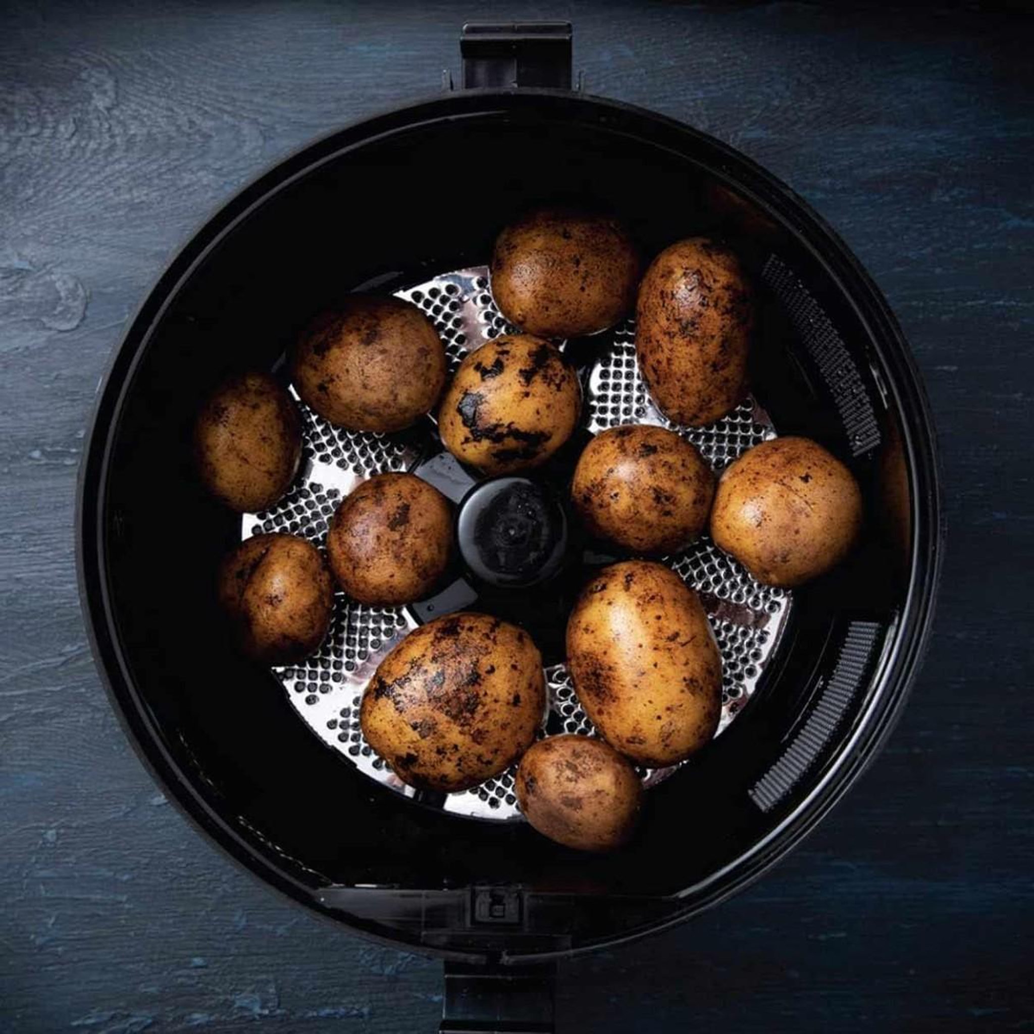Voir la diapositive 3 : GASTRONOMA Eplucheuse à pommes de terre électrique 85w avec essoreuse à salade - robot eplucheur automatique noir gastronoma