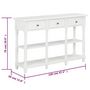 Voir la diapositive 6 : VIDAXL Table console Blanc 120x30x76 cm MDF