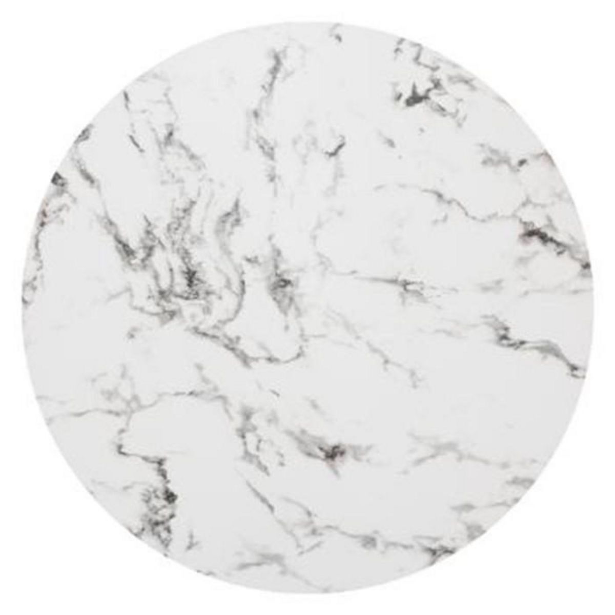 ATMOSPHERA Table à Manger Effet Marbre  Rayo  120cm Blanc