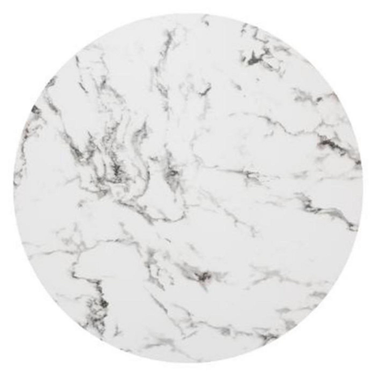 ATMOSPHERA Table à Manger Effet Marbre  Rayo  120cm Blanc