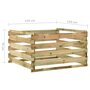 Voir la diapositive 5 : VIDAXL Composteur de jardin a lattes 120x120x70cm Bois de pin impregne