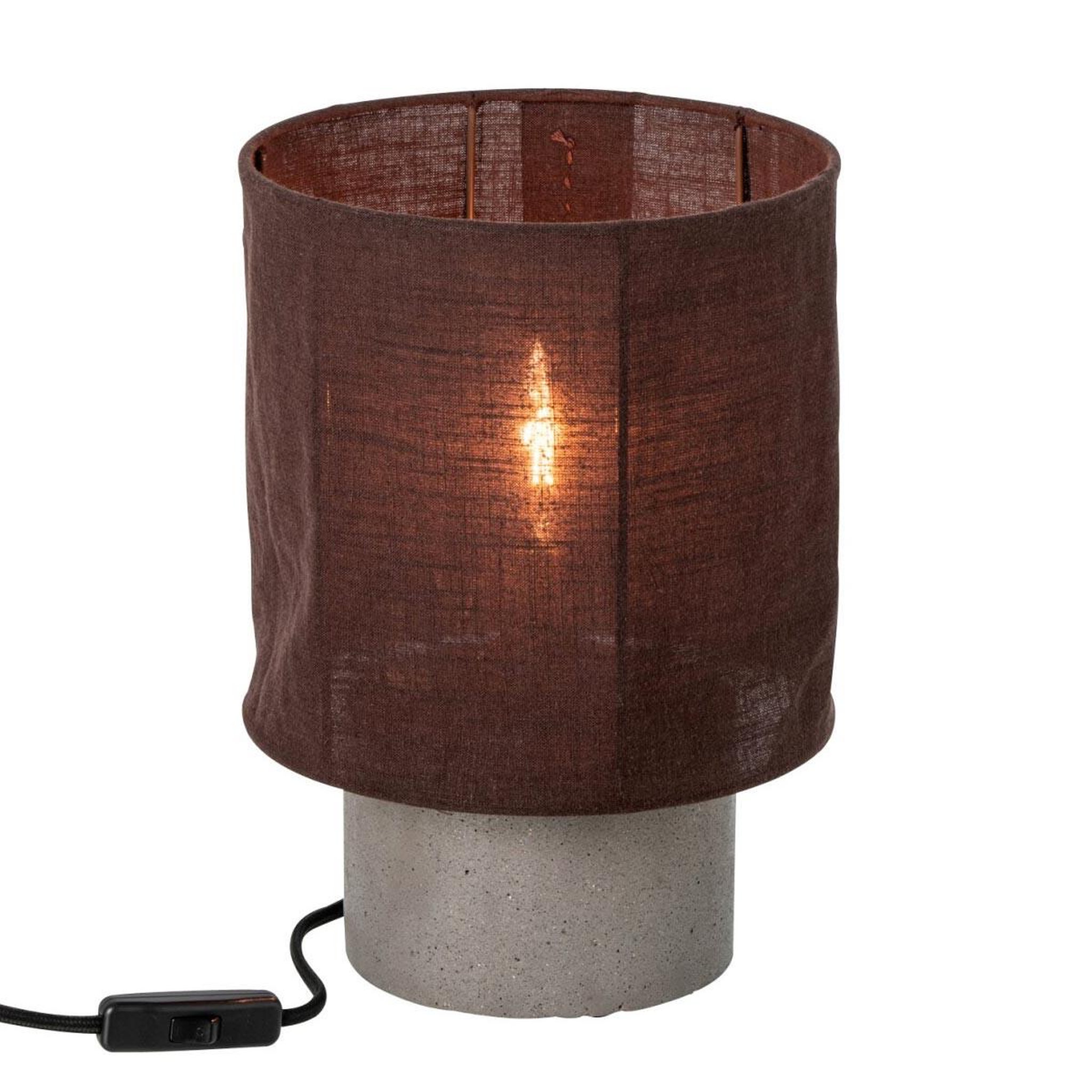 Voir la diapositive 2 : J-LINE Lampe à poser  havel  28cm marron