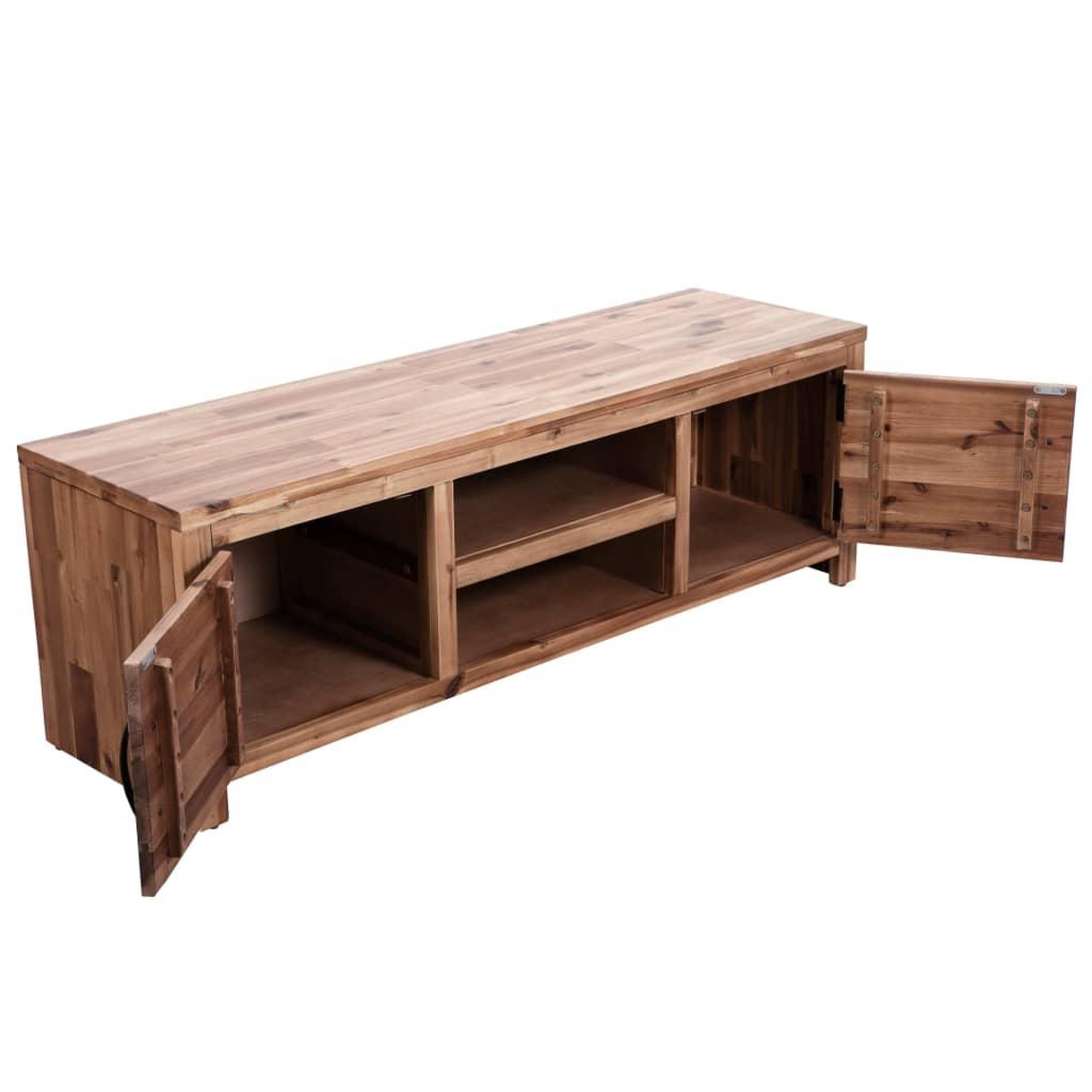 Voir la diapositive 4 : VIDAXL Meuble TV bois massif d'acacia 120 x 35 x 40 cm