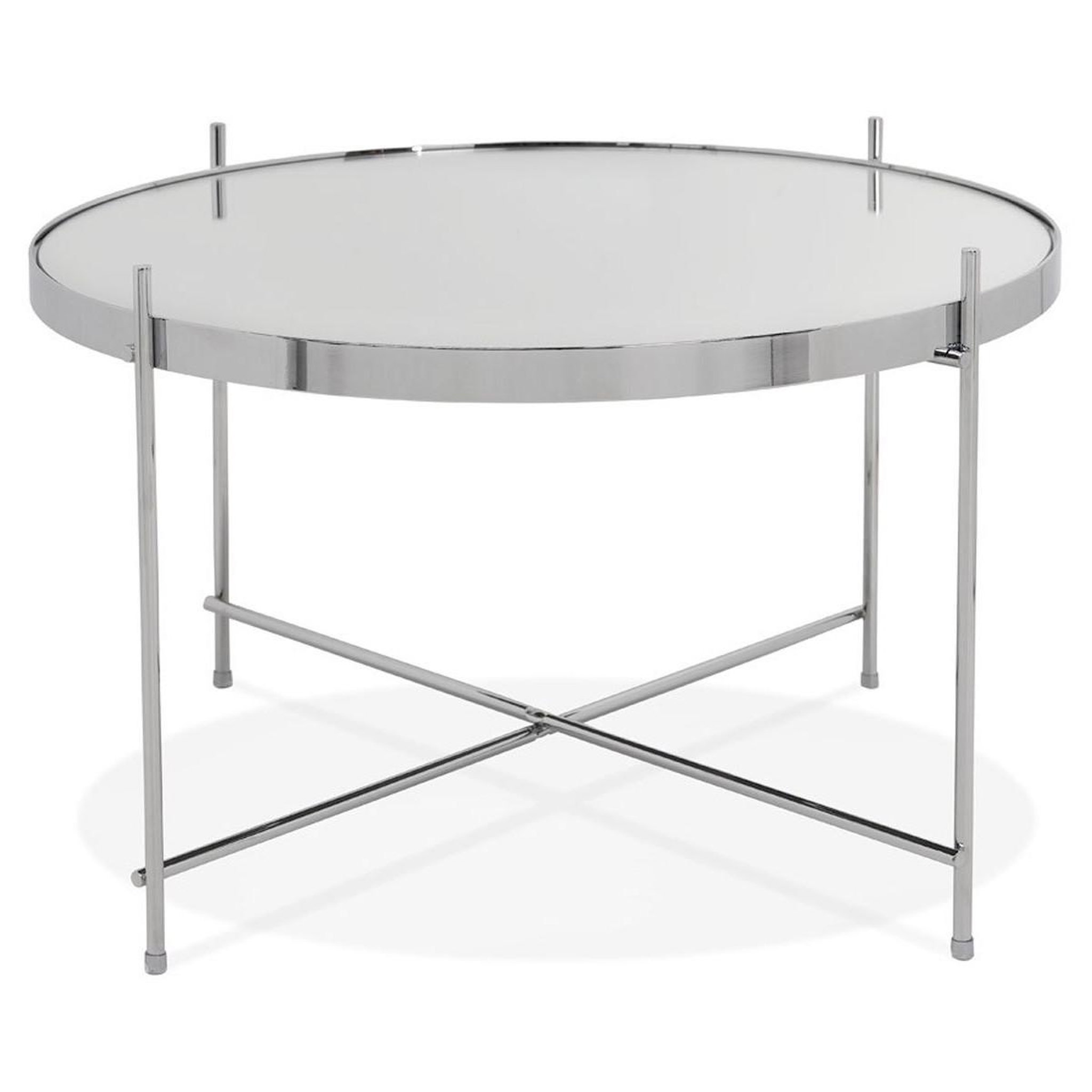 Voir la diapositive 2 : Paris Prix Table d'appoint design ronde  keops  63cm argent
