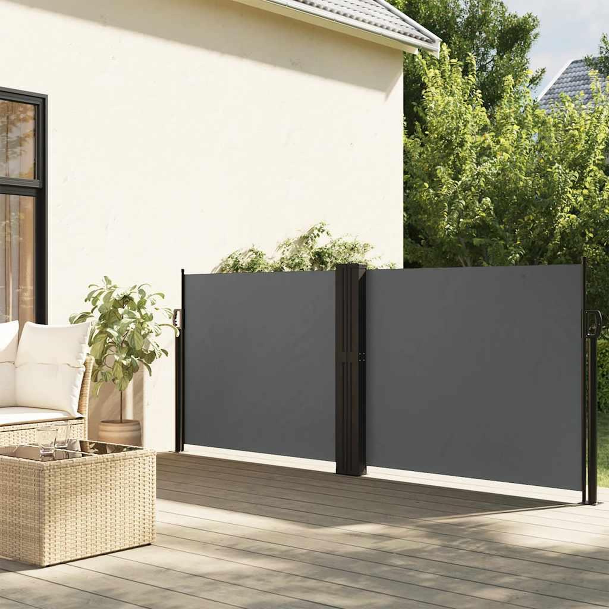VIDAXL Auvent lateral retractable anthracite 100x600 cm