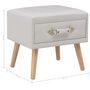 Voir la diapositive 6 : VIDAXL Table de chevet Blanc 40x35x40 cm Similicuir