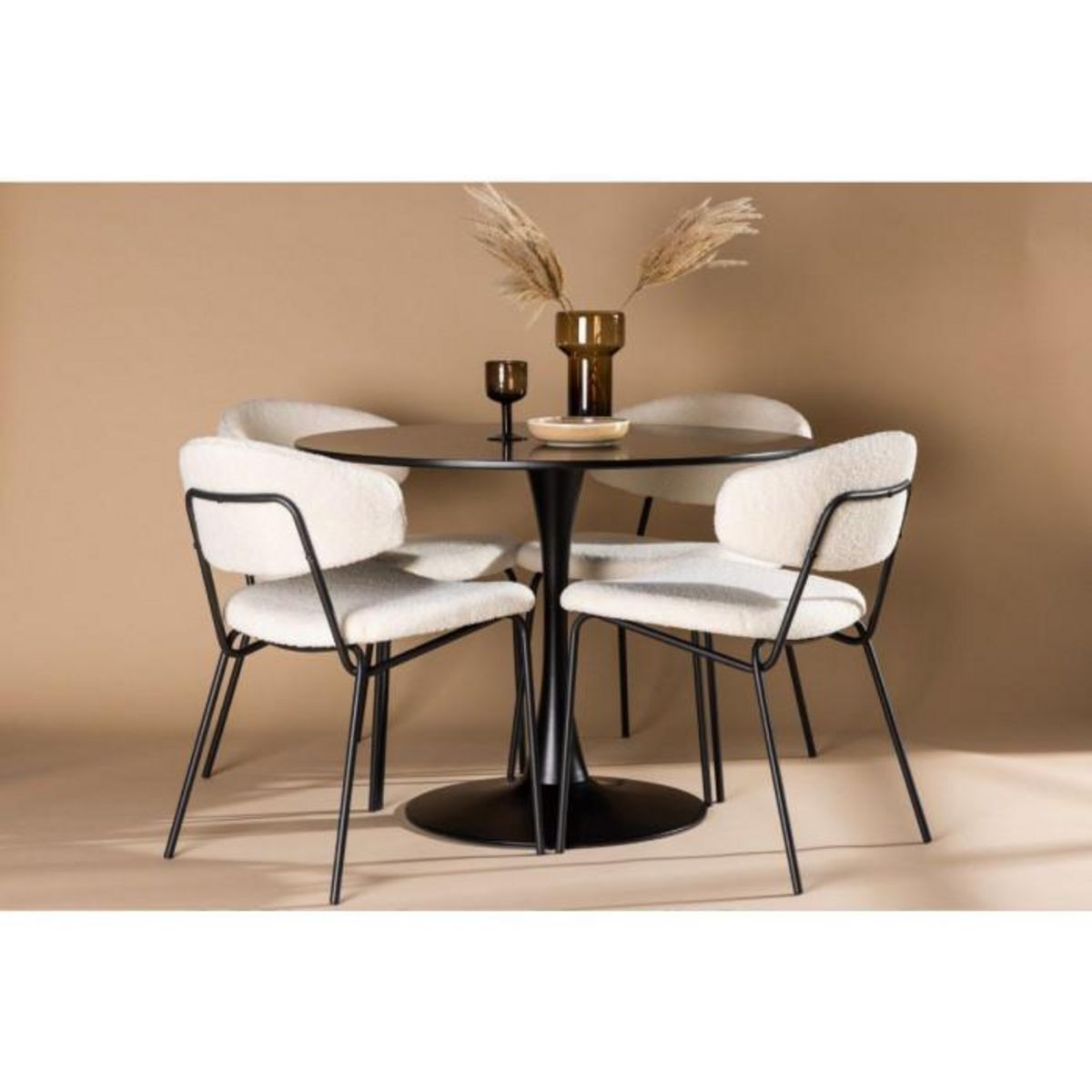 Paris Prix Table à Manger Ronde  Glade  100cm Noir