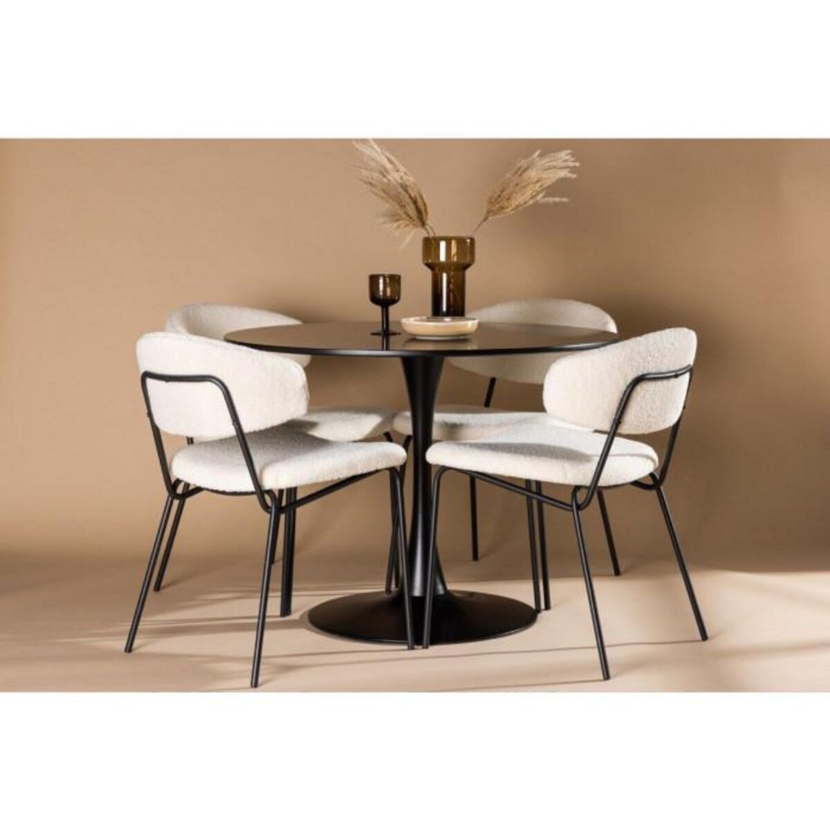 Paris Prix Table à Manger Ronde  Glade  100cm Noir